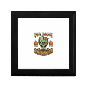 Happy Halloween Zombies Ate Brain Zombie Head Pump Gift Box