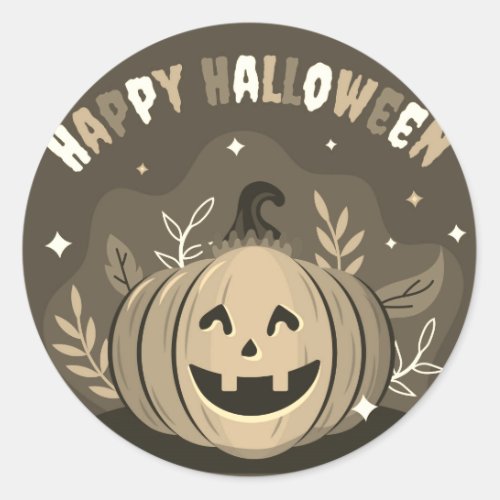 Happy HalloweenCelebration Classic Round Sticker
