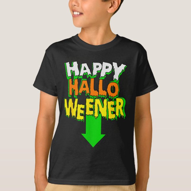 Happy Halloweener _ Funny Halloween  T-Shirt (Front)