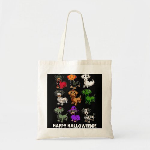 Happy Halloweenie Dachshund  Dachshund Halloween G Tote Bag