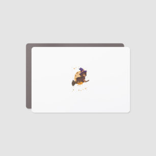 Happy Halloweenie Dachshund Dog Halloween Witch Wi Car Magnet