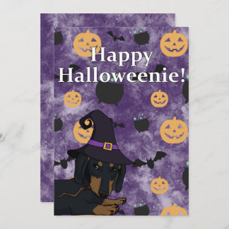Happy Halloweenie Dachshund (Hazel) Holiday Card