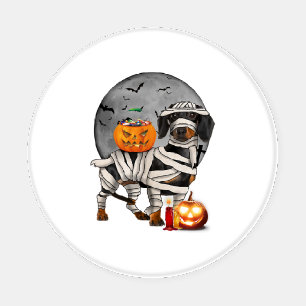 Happy Halloweenie Dachshund Mummy Dog Coaster Set