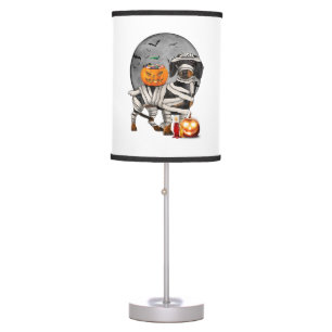 Happy Halloweenie Dachshund Mummy Dog Table Lamp