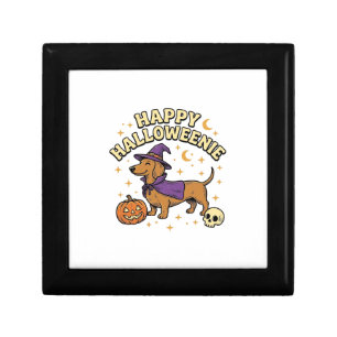 Happy Halloweenie Dachshund Witch Dog T-Shirt_1 Gift Box