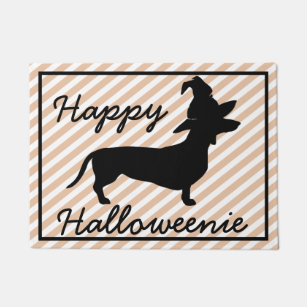 Happy Halloweenie Halloween Dachshund Doormat