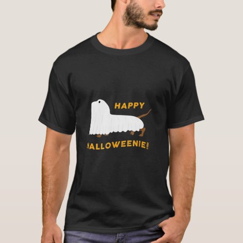 Happy Halloweenie _ Halloween Dachshund  T_Shirt