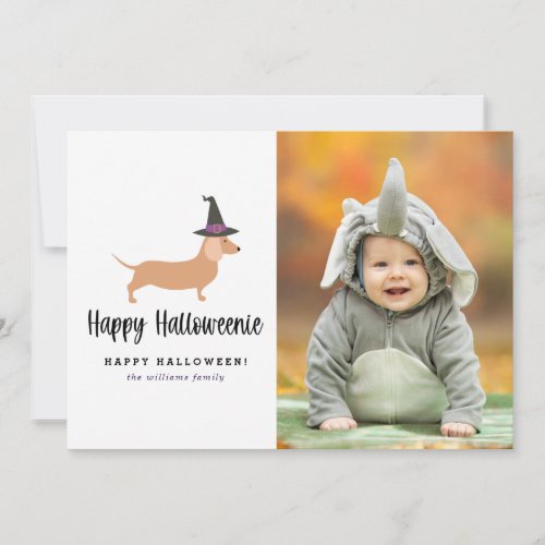 Happy Halloweenie Halloween Photo Cards