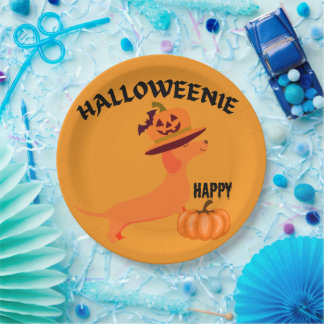 Happy Halloweenie Harley Paper Plates