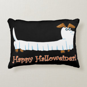 Happy Halloweiner Dachshund Decorative Pillow