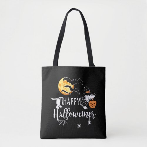 Happy Halloweiner Dachshund Halloween Doxie Owners Tote Bag