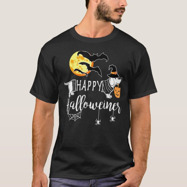 Happy Halloweiner Dachshund Halloween For Doxie Ow T-Shirt (Front)