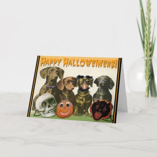 Happy Halloweiners Greeting Card