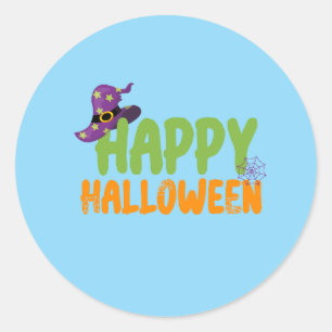 happy hallowen classic round sticker