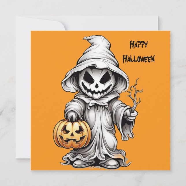 Happy Hallowen Ghost Card (Front)