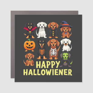 Happy Hallowiener Spooky Halloween Dog Weiner Car Magnet