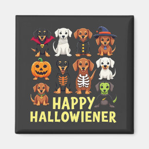 Happy Hallowiener Spooky Halloween Dog Weiner Magnet