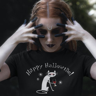 Happy Hallowine! Halloween Wine Pun T-Shirt
