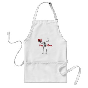 Happy Hallowine Headless Skeleton Adult Apron