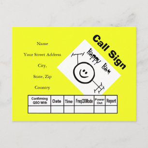 Happy Ham Logo Ham Radio QSL Cards
