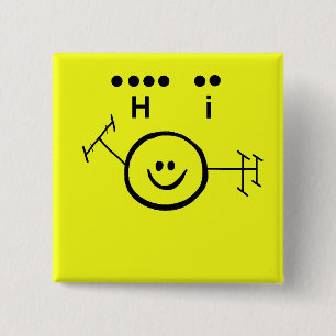 Happy Ham Yellow  Morse Code "Hi" Button