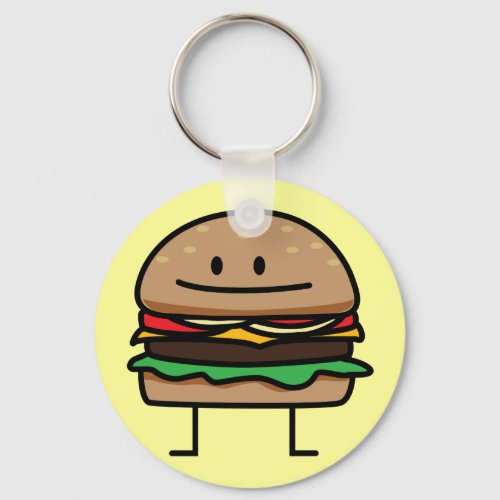 Happy Hamburger Keychain