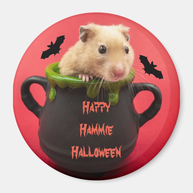 Happy Hammie Halloween Magnet (Front)