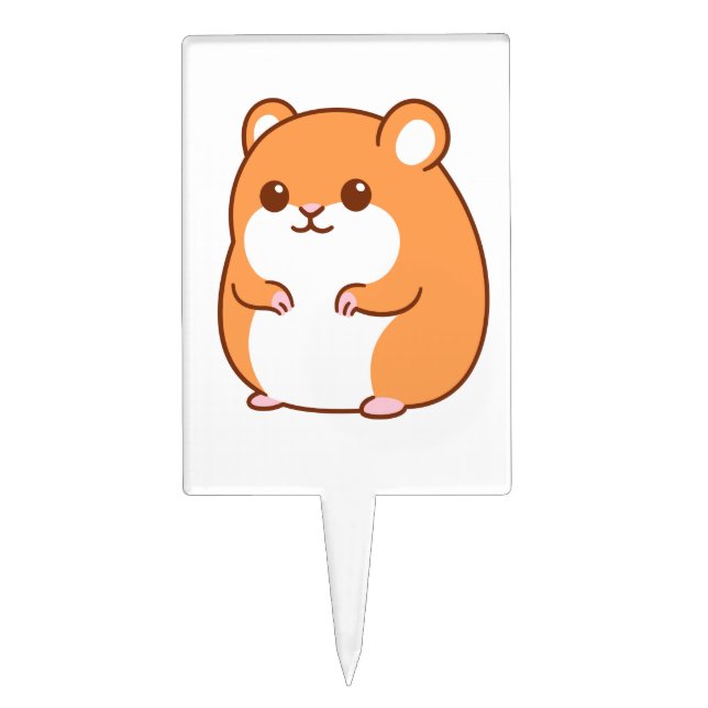 Happy Hamster Cake Pick (Front)