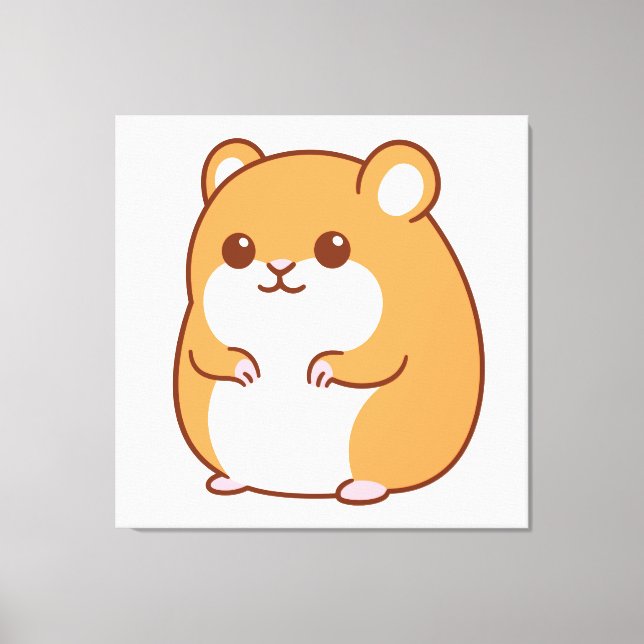 Happy Hamster Canvas Print (Front)