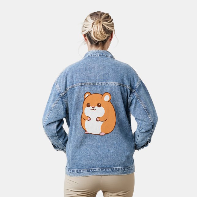 Happy Hamster Denim Jacket (Model)