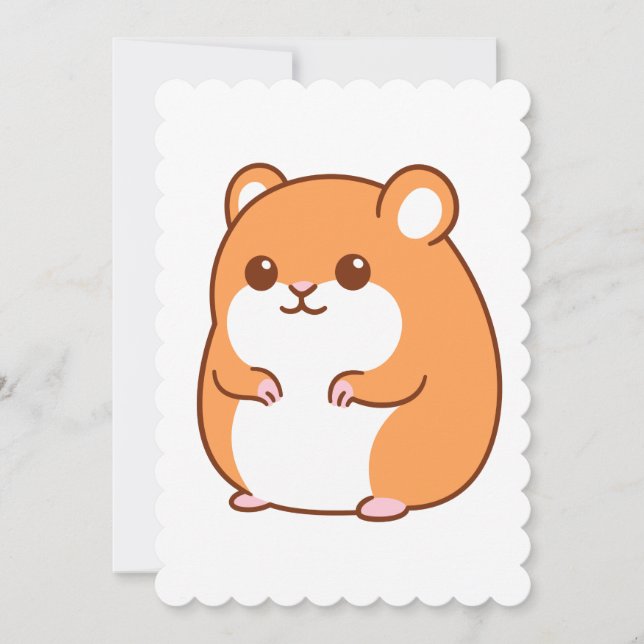 Happy Hamster Flat Greeting Card (Front)