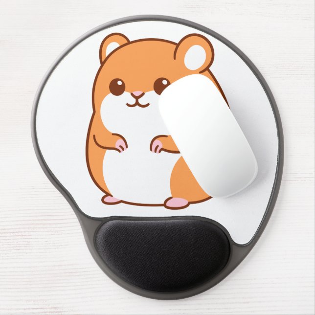 Happy Hamster Gel Mouse Pad (Left Side)