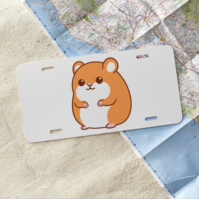 Happy Hamster License Plate (In Situ)
