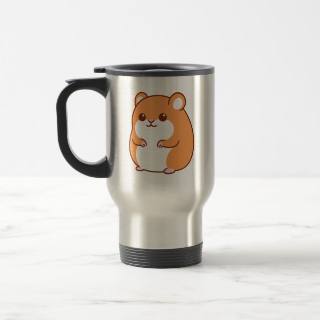 Happy Hamster Travel Mug (Left)