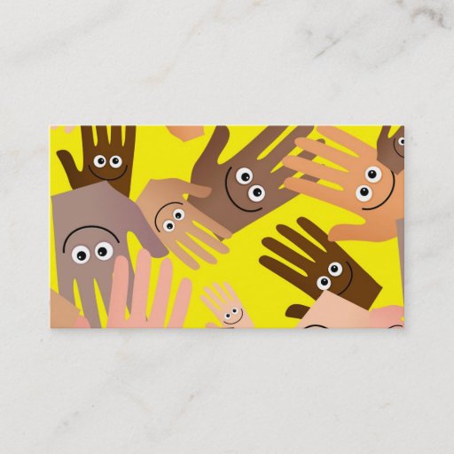 Customizable Happy Hands Wallpaper Business Card Templates