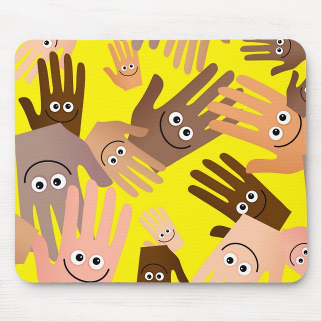 Happy Hands Wallpaper Mouse Pad (Front)