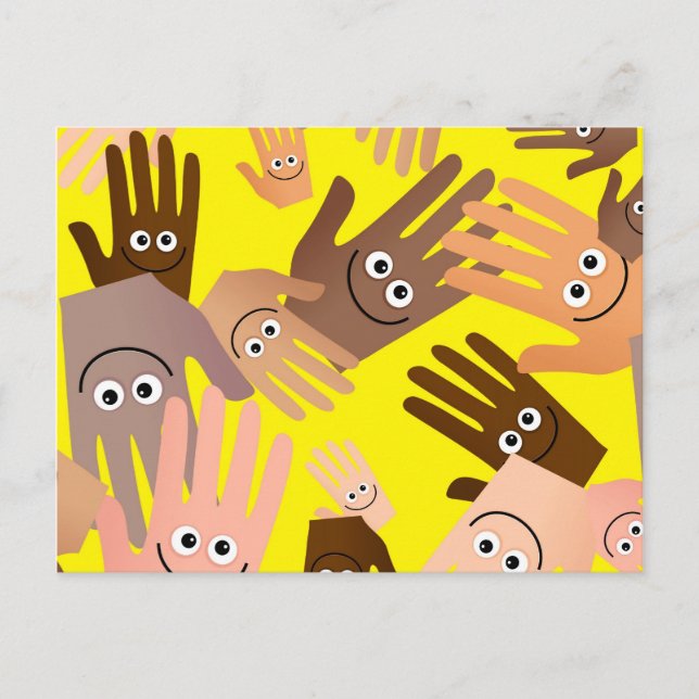 Happy Hands Wallpaper Postcard (Front)