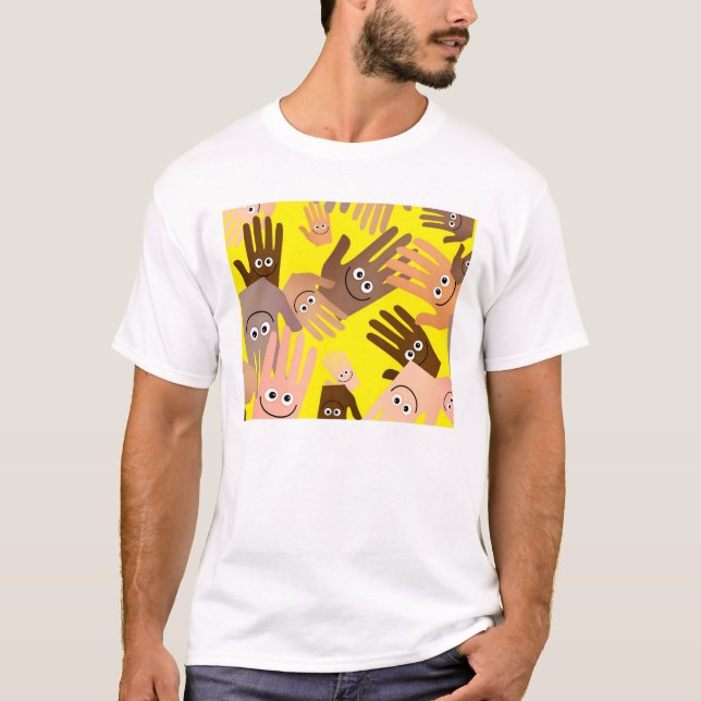 Happy Hands Wallpaper T-Shirt (Front)