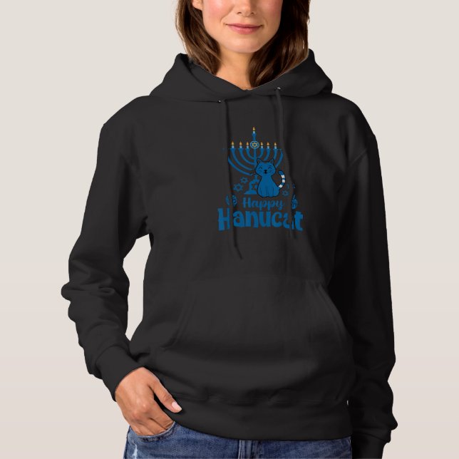 Happy Hanuca for Kids Jewish Hanukkah Hoodie (Front)