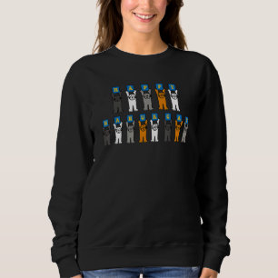 Happy Hanukcat Hannukah Jewish Cat Dreidel Sweatshirt