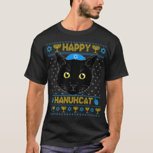 Happy Hanukcat Ugly Hanukkah Sweater Cat Chanukah