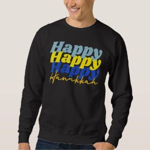 Happy Hanukkah 2022 Chanukah Dreidel Menorah Sweatshirt