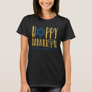 Happy Hanukkah 2022 Let's Get Lit Jewish Menorah C T-Shirt