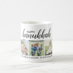 Happy Hanukkah 3 Photos and Custom Text Coffee Mug<br><div class="desc">The perfect Hanukkah gift - just add your 3 favorite photos and custom text to create a one of a kind mug.</div>