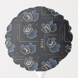 Happy Hanukkah 6" Round Balloon A Great Miracle