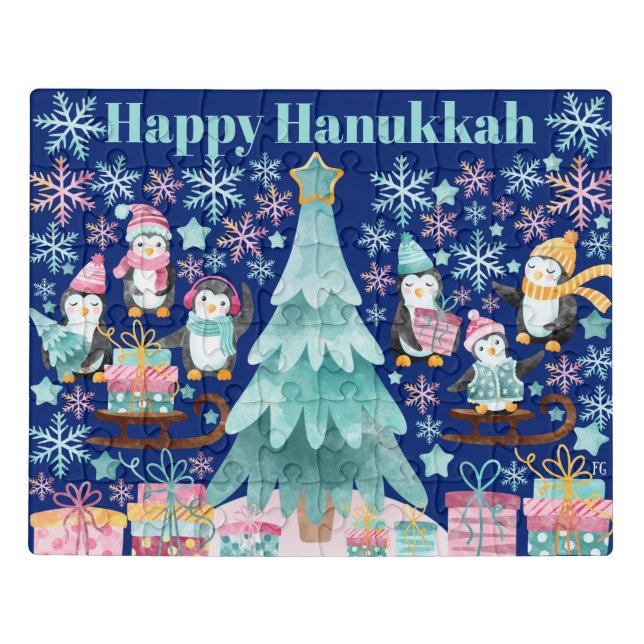 Happy Hanukkah Acrylic Jigsaw Puzzle (Puzzle Horizontal)