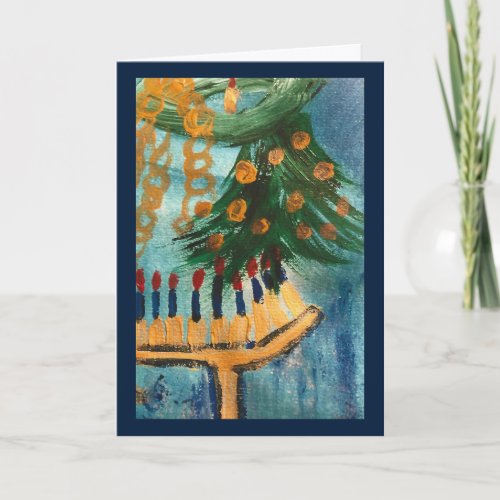 Happy Hanukkah and Christmas Card