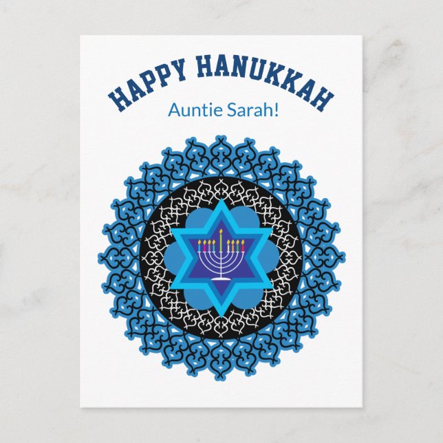 🕎 Happy Hanukkah, any Relation , customizable Postcard (Front)