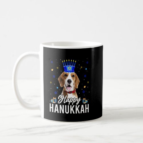 Happy Hanukkah Beagle Menorah Hat Jewish Hanukkah  Coffee Mug