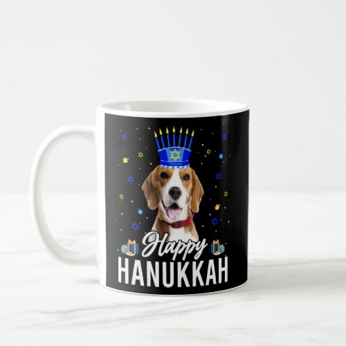 Happy Hanukkah Beagle Menorah Hat Jewish Hanukkah  Coffee Mug